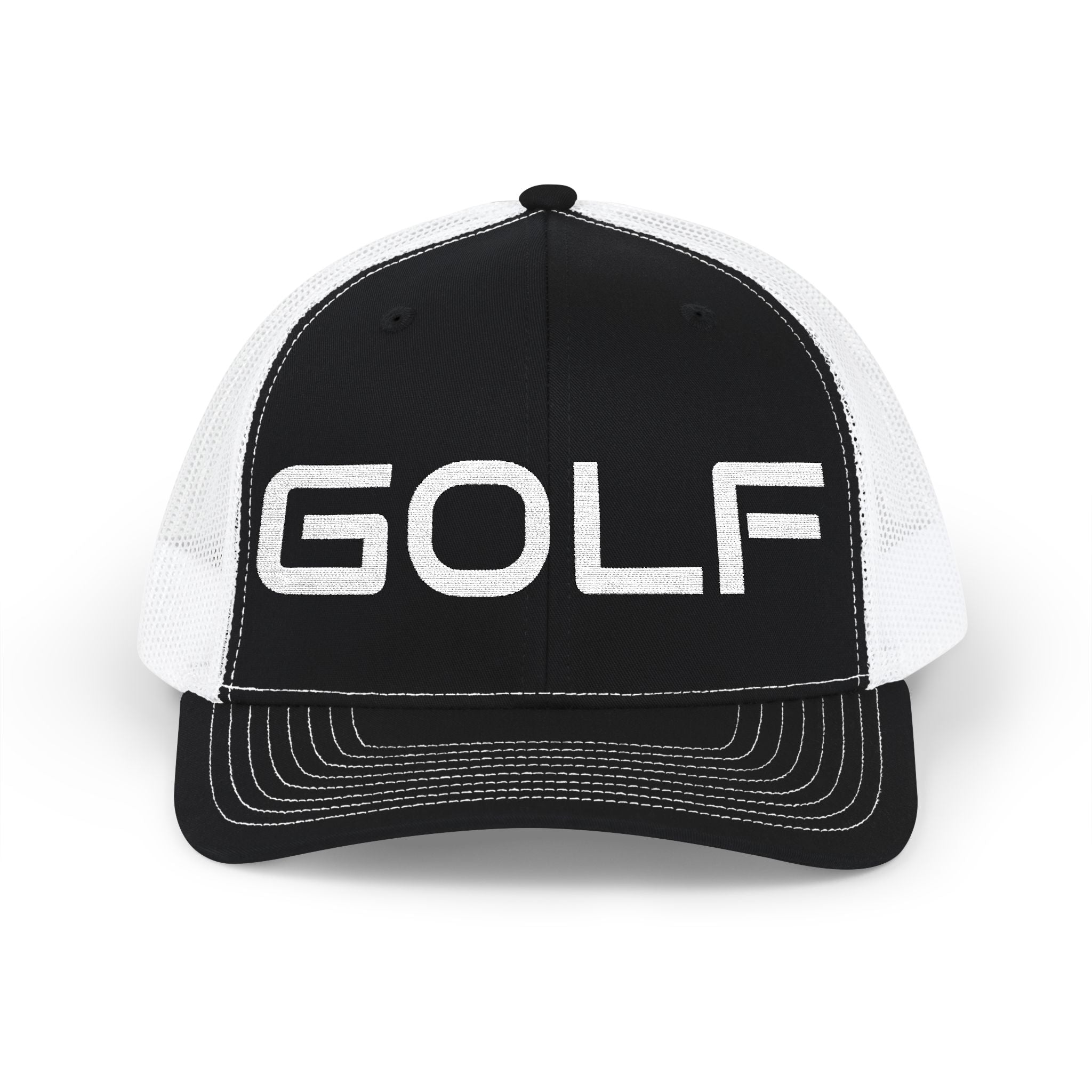 Golf Trucker Cap - Bold Embroidered 'GOLF' Snapback Hat