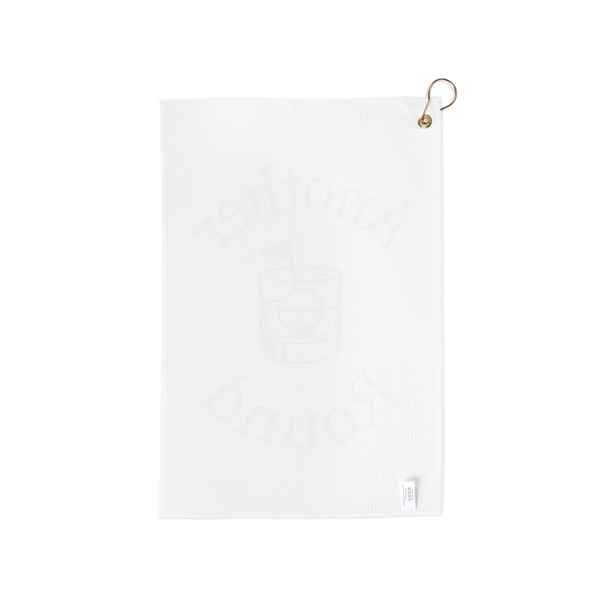 Golf Towel — “Another Round” Golf Ball & Drink Design