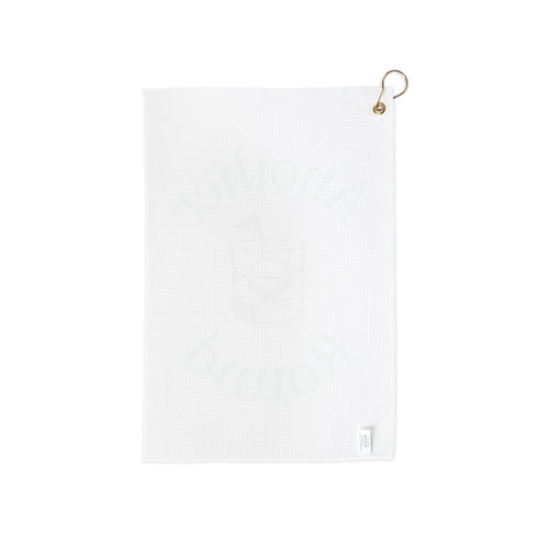 Golf Towel — “Another Round” Golf Ball & Drink Design