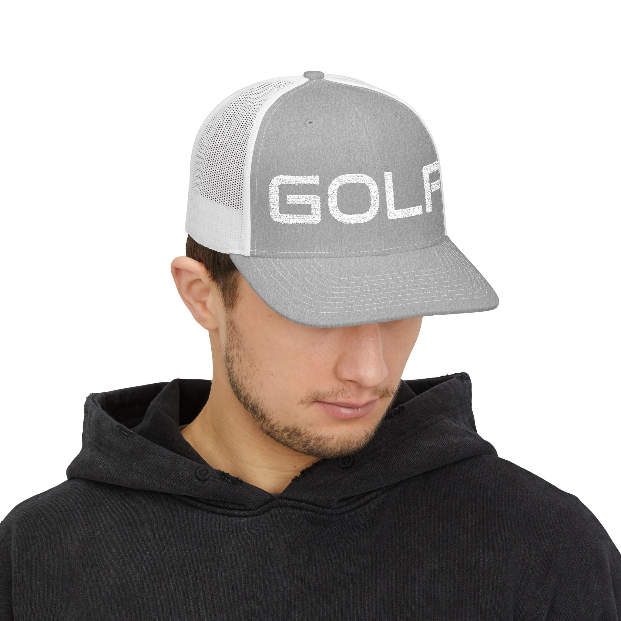 Golf Trucker Cap - Bold Embroidered 'GOLF' Snapback Hat