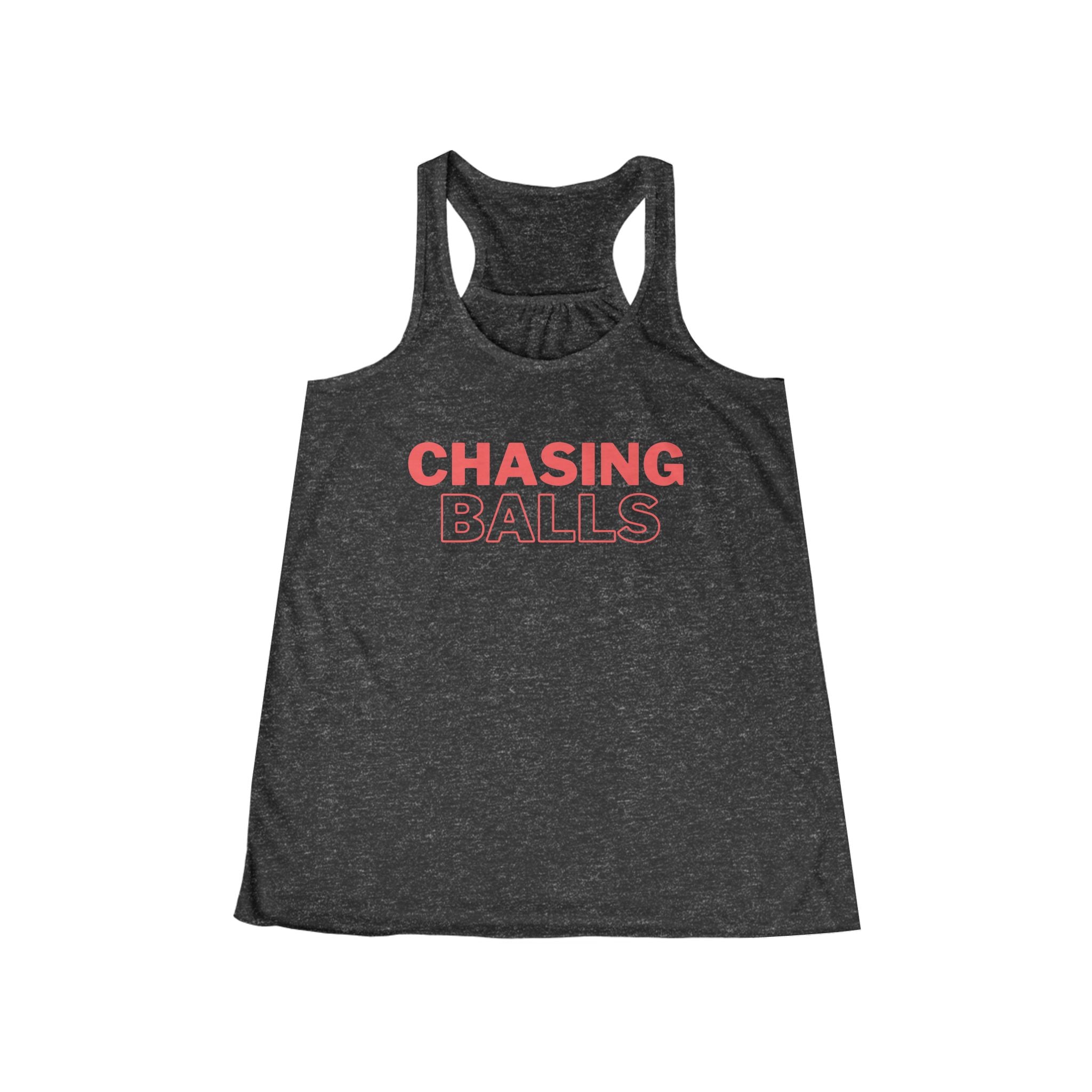 Chasing Balls Women's Racerback Tank Top — Playful Athletic Graphic