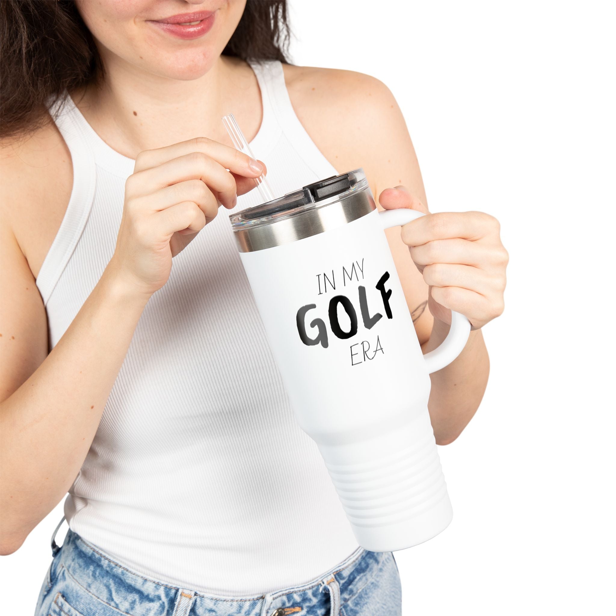 40oz Insulated Travel Mug - "In My Golf Era" Stainless Steel Tumbler for Golfers