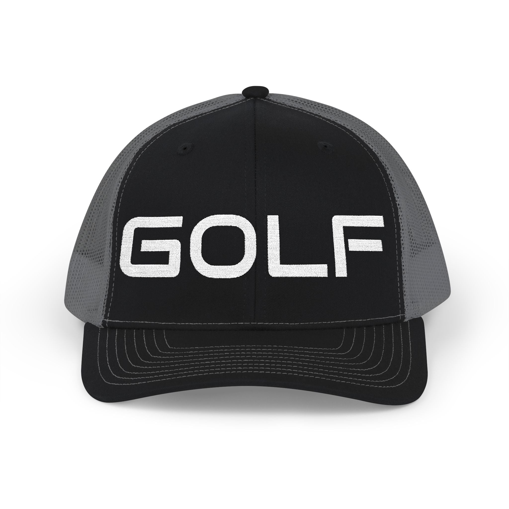Golf Trucker Cap - Bold Embroidered 'GOLF' Snapback Hat