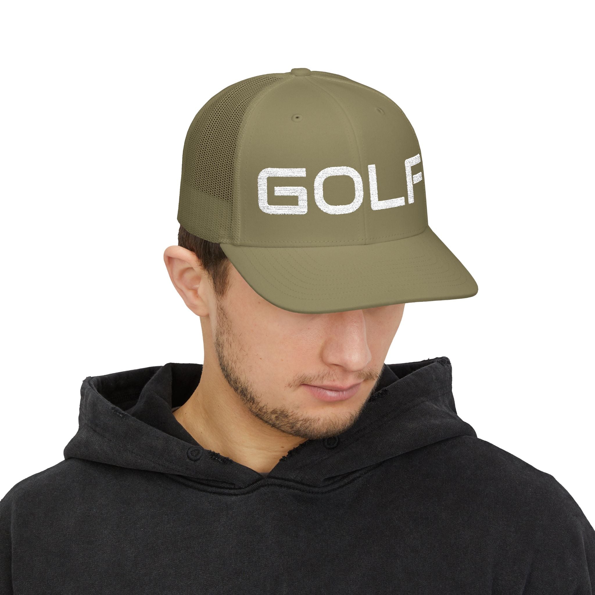Golf Trucker Cap - Bold Embroidered 'GOLF' Snapback Hat